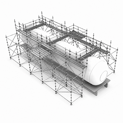 Andamios con diseño de ingeniería